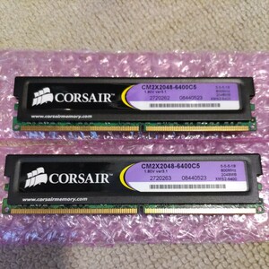 CORSAIR CM2X2048-6400C5D 1.8V ver3.1 5-5-5-18 DDR2 800MHZ 2048MB 2GB 2枚(計4GB) xms2 xtreme DDR2 デスクトップ用メモリ