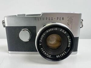 【4/31E】OLYMPUS PEN-F フィルムカメラ レンズ Zuiko f =38mm 1:1.8 動作未確認