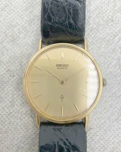 ◇腕時計◆SEIKO セイコー 7820-8040 14K 無垢 ゴールド文字盤 QZ クォーツ メンズ