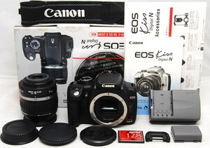 ●美品●初心者入門フルセット● Canon キャノン EOS Kiss N レンズキット●届いたらすぐに撮影OK●女性ならではの丁寧な対応で安心