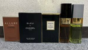 【DK 22781a】１円～ CHANEL シャネル 香水 まとめ フレグランス COCO PARFUM BLEU ALLURE N°5 N°19 開封済み 使用品 中古 現状品