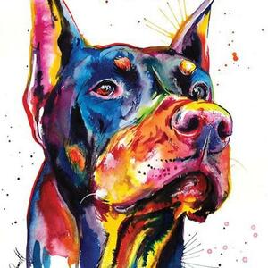 【★★新品★★】Diy の塗装 provenc フィギュア手塗り油絵　ペット犬猫動物描画