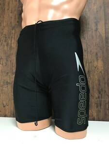 r1_0334y ★定形外 配送★ スピード Fit&Relax:バランスのとれたスタンダード 生地厚 素材:サラカラUVK 男子競泳水着 水泳 練習 光沢 黒 L