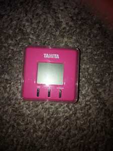 TANITA　タニタ　デジタル時計　TT-550　ピンク