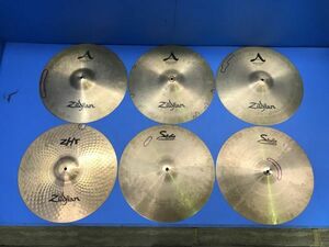 12【 Canopusdrums / Zildjian 】シンバル 打楽器 音楽機材 器材 Rock Crash×4枚 Studio EDITION×2枚 ドラム 18/45cm 120