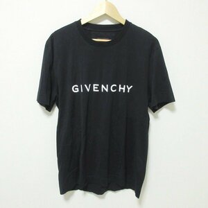 美品 GIVENCHY ジバンシィ スリムフィット 半袖 ロゴプリント Tシャツ カットソー XL ブラック 103