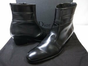 美品 【ディオールオム Dior HOMME】 DEFC3760 ショートブーツ サイドジップ ショートブーツ 靴 (メンズ) size40 黒 ■18MZA4562■