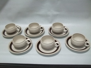 コーヒーカップ陶器/6客セット長期在庫/未使用品