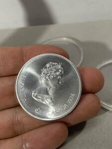 モントリオールオリンピック 銀貨 5ドル コイン カナダ エリザベス2世 1974 canada 