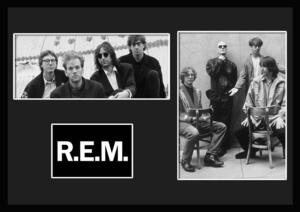 10種類!R.E.M./アール・イー・エム/ROCK/ロックバンドグループ/証明書付きフレーム/BW/モノクロ/ディスプレイ(1-3W)