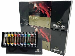 新品 未使用 TALENS ターレンス 油絵具 REMBRANDT レンブラント 10色セット 紙箱入 T01C310 15m 2個セット 画材 アート用品 高品質 絵の具