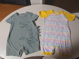 babyGAP ベビーギャップ 半袖ショートオール 和興株式会社 半袖ロンパース 90 2枚セット ベビー服 ロンパース 男の子