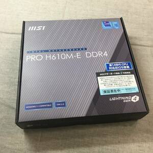 現状品 MSI マザーボード PRO H610M-E DDR4 第14/13/12世代Intel(LGA1700)対応1xPCI-e 4.0 x16 Micro-ATX
