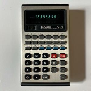 1円スタート 動作品 電卓 関数電卓 CASIO fx-15 カシオ　昭和レトロ 計算機 事務 