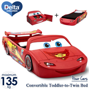 デルタ カーズ コンバーチブル トドラー ツイン ベッド おもちゃ箱付 子供ベッド 車型 /配送区分C