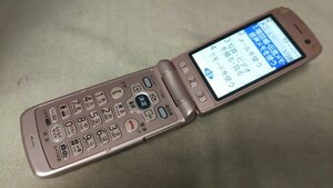 D4792 docomo FOMA らくらくホン F-09B FUJITSU 富士通 ガラケー 折畳式 簡易動作確認＆簡易清掃＆初期化OK 判定○ 現状品 送料無料　