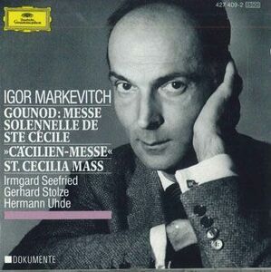 独CD Igor Markevitch Gounod Messe Solennelle De Ste Cecile 4274092 GRAMMOPHON /00110