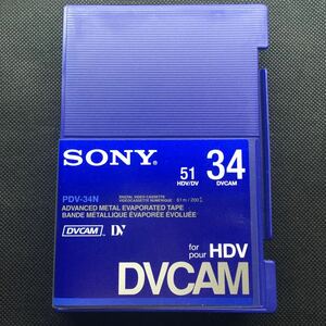 [未使用][長期保管品のためジャンク] SONY HDV/DV 51分 DVCAM 34分 PDV-34N ソニー