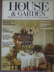 House & Garden June 1986 　- 英語版 - ◆ ジャンク品 ◆