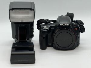 ★良品★ ソニー SONY α55 SLT-A55V + HVL-F56AM N50 ストロボセット フラッシュ★充電器・バッテリー・ストラップ付★ #916 #4220 #A11