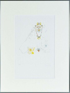 レオノール・フィニ銅版画作品1　手彩色　限150　サイン有　29.5×20.3　F:61×45.7　Leonor Fini