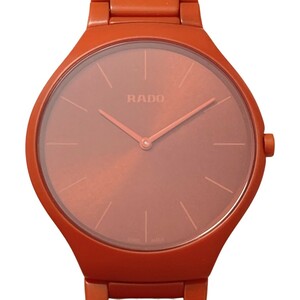 ☆☆ RADO ラドー True Thinline Les Couleurs 世界限定999本 オレンジ クォーツ メンズ 腕時計 箱・取説有 目立った傷や汚れなし