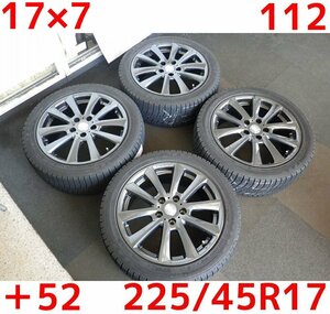 チームスパルコ ヴァローサ ♪ 17×7J 112 5H +52 ハブ66.6 ♪ ダンロップ WINTER MAXX03 ♪ 225/45R17 91Q ♪ ベンツ等に！ ♪ R507SW23