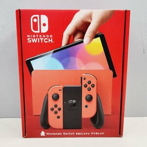 ◇【3】初期化済み Nintendo Switch/ニンテンドースイッチ （有機ELモデル） マリオレッド 同梱不可　1円スタート