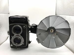 0503-127T③6212 カメラ YashicaFlex ヤシカ 1:3.5 f=80mm ,P-3Ⅲ　東芝BC　発光器　