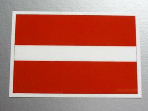 1■_ラトビア国旗ステッカー Sサイズ 5x7.5cm 1枚即買■Latvia Flag sticker decal シール■ EU