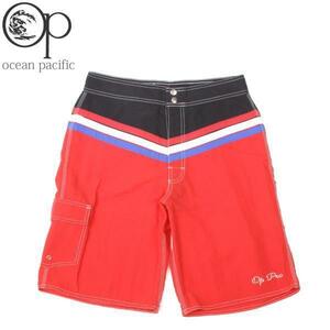 Ocean Pacific pro オーシャンパシフィック/517-619ボードトランクス/Col. ブラックｘレッド/31インチ size