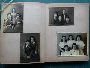 古写真　昭和20年代　婦人のアルバム(女学生～社会人)、水着、バス　100枚弱、静岡県