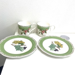 6846★Noritake ノリタケ ROYAL ORCHARD ロイヤルオチャード カップ＆ソーサー ペアセット 箱無し 2セット ブランド食器