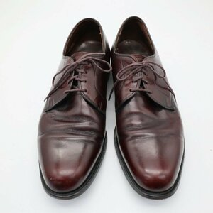UNKNOWN 外羽根式 プレーントゥ 本革 レザーシューズ 革靴 ブラウン ( メンズ 9 1/2C ≒ 27.5cm ) KA0046 1円スタート