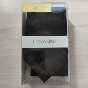 カルバンクライン（Calvin Klein)45ネクタイ新品　未使用　箱付き　未開封品付属品箱、クリアケース