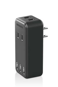 エレコム 電源タップ USBタップ 12W (USBポート×3 コンセント×2) 直挿し ブラック ECT-03BK