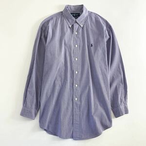 Ie13 大きいサイズ Ralph Lauren ラルフローレン YARMOUTH ボタンダウンシャツ チェックシャツ 16-32/33 メンズ コットン100% 紳士服
