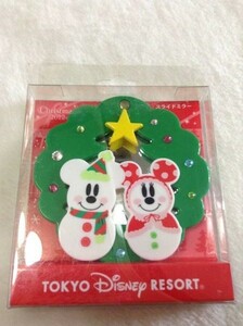 【即決】TDR 2012 クリスマス スライドミラー 雪だるま ミッキーミニー　スノー