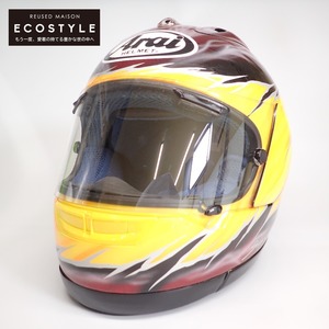 【美品】Arai アライ RX7-RR3 グラフィック フルフェイス ヘルメット 61.62cm マルチカラー メンズ