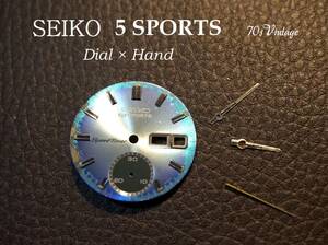 70s ヴィンテージ パーツ セイコー SEIKO 5 SPORTS スピードタイマー 6139-8040 文字盤＆3針 