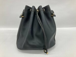 Christian Dior ディオール 巾着 ハニカム バッグ 黒 ポーチ付き【CEAA7039】