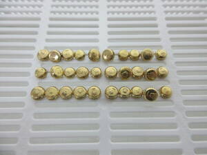 中古 ロレックス ROLEX リューズ パーツ バーマーク 金色 ゴールドカラー 交換部品 時計 メンテナンス 修理 総重量 約14g 30点／黒1