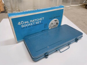 未使用保存品 40pc ソケットレンチセット RATCHET SOCKET 工具 1/4&3/8 COMBINATION 工具 整備道具 引取歓迎 茨城県 0411あわ3 E2 60