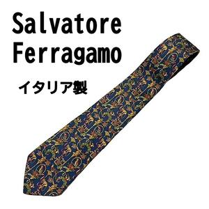 Salvatore Ferragamo イタリア製 シルク100% ネクタイ