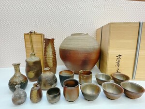 【まとめ売り】備前焼 壺 花入 花瓶 徳利 お猪口 湯呑 陶器