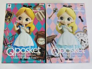 不思議の国のアリス フィギュア Qposket Q posket Disney Characters Alice Thinking Time Aノーマルカラー・Bパステルカラー