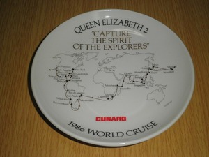 α 陶器皿 クイーンエリザベスⅡ号 アンティーク品 1986年 ローゼンタール Queen Elizabeth 2