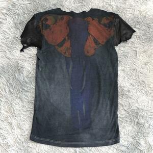 IF SIX WAS NINE leather switched T-shirt Rare イフシックスワズナイン 切替レザーTシャツ lgb kmrii 14th addiction share spirit goa