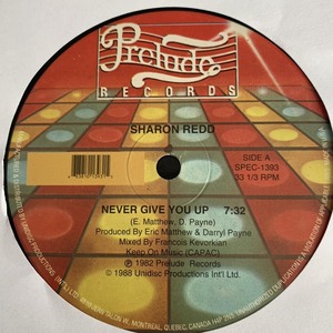 ◆ SHARON REDD - Never Give You Up ◆12inch カナダ盤 DISCOヒット!!