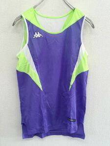 90s　kappa　カッパ　ランニングシャツ　タンクトップ　レディース　Mサイズ　ユニセックス　日本製　レトロ　陸上　マラソン